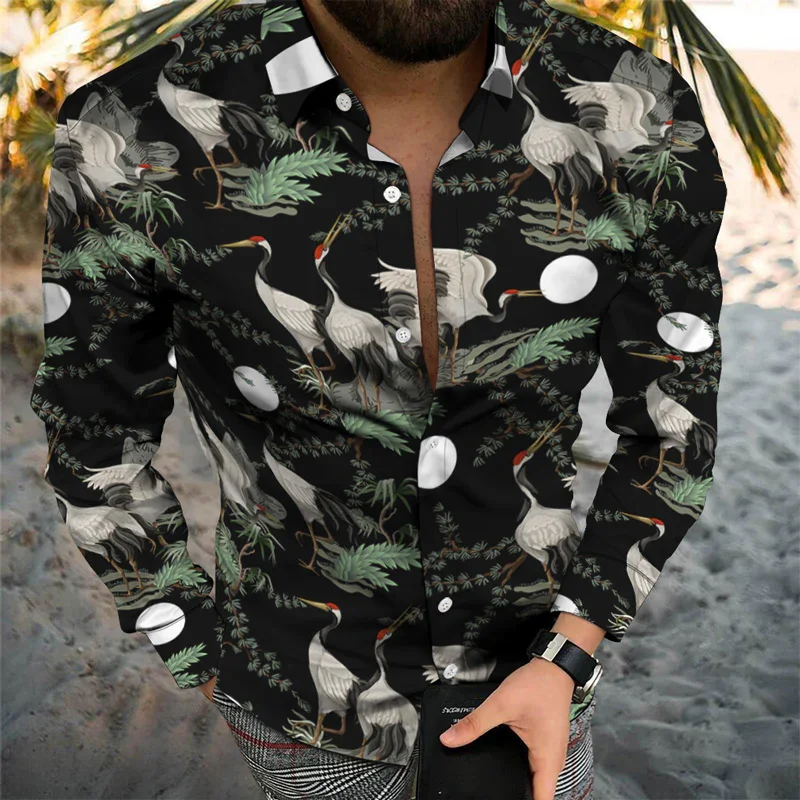 Trendy men's 3D printed spring and autumn vintage fashion men's shirt long sleeved shirt casual street men's clothing 
Trendy men's 3D printed spring and autumn vintage fashion men's shirt long sleeved shirt casual street men's clothing