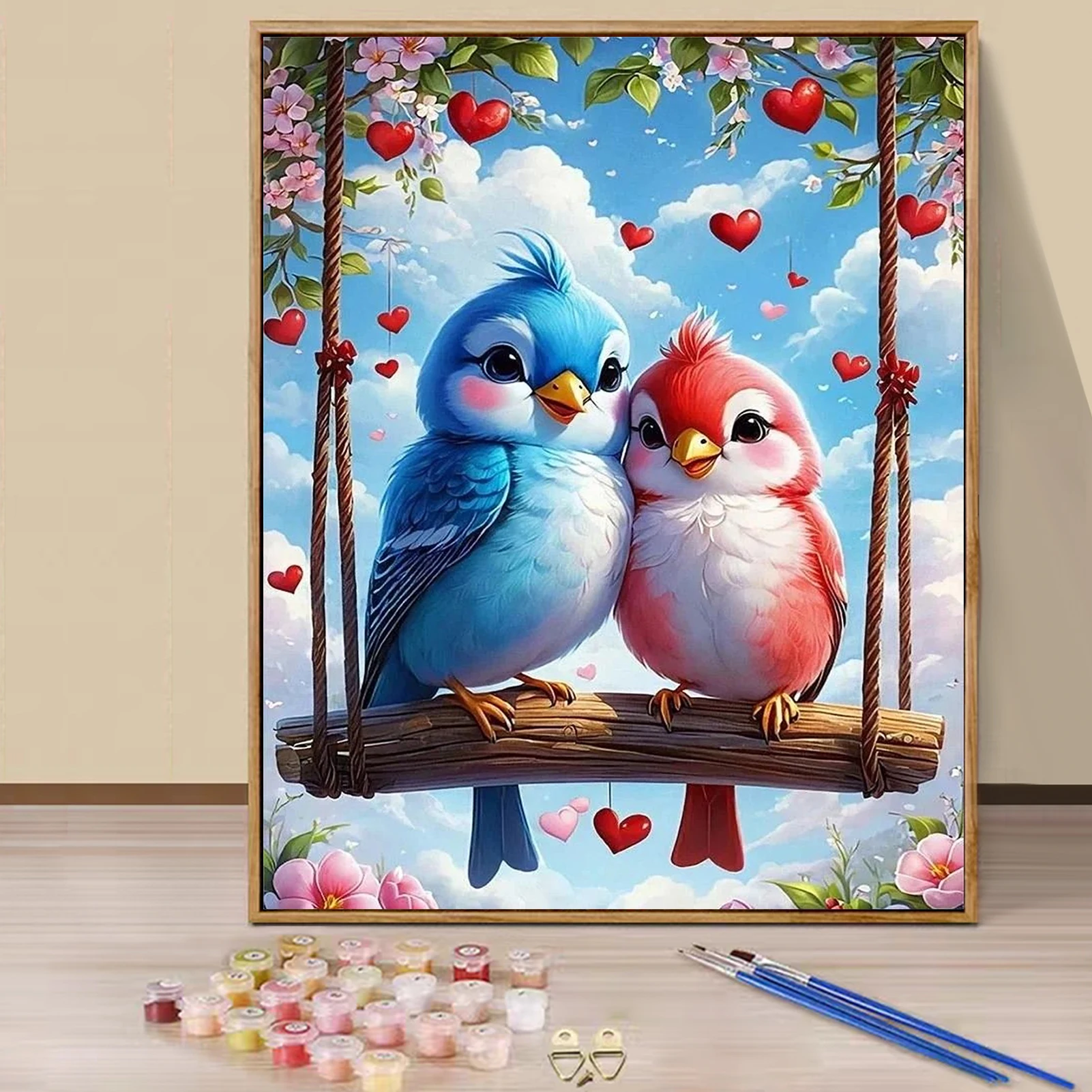 Paint by Numbers - 40x50cm, Lovebird Painting Kits for Beginners on Colored Canvas, Easy DIY Art for Home Decor Gift (No Frame)
Paint by Numbers - 40x50cm, Lovebird Painting Kits for Beginners on Colored Canvas, Easy DIY Art for Home Decor Gift (No Frame)