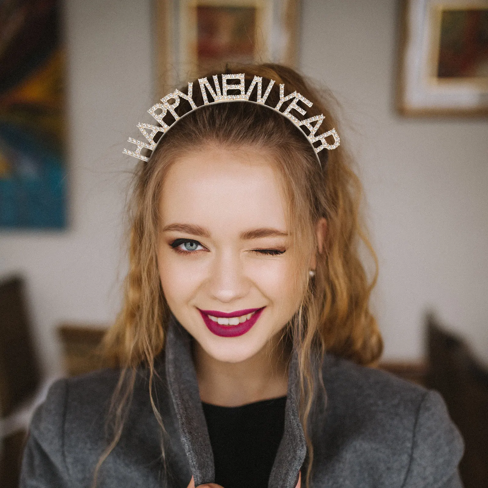 New Year Headband Happy New Year'S Head Hoop Cute Party Favor Fun Compact Hairband Festival Decoration For Adults
New Year Headband Happy New Year'S Head Hoop Cute Party Favor Fun Compact Hairband Festival Decoration For Adults