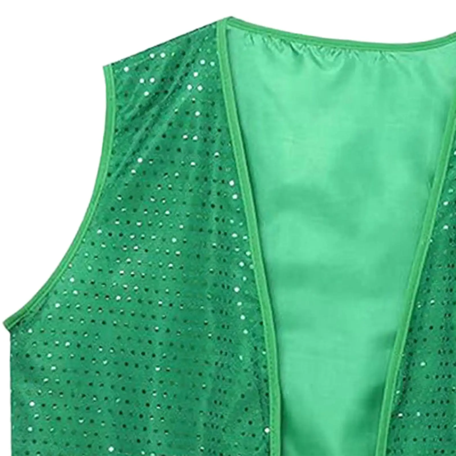 ST Patricks Day Vest Sleeveless Garment Sequin Vest for Fancy Dress Performance
ST Patricks Day Vest Sleeveless Garment Sequin Vest for Fancy Dress Performance