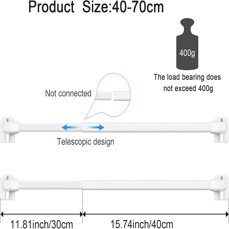 Telescopic Shower Curtain Rod Extendable Adjustable Bathroom Rail Easy Install No Drill Strong Support Versatile Use Modern
Telescopic Shower Curtain Rod Extendable Adjustable Bathroom Rail Easy Install No Drill Strong Support Versatile Use Modern