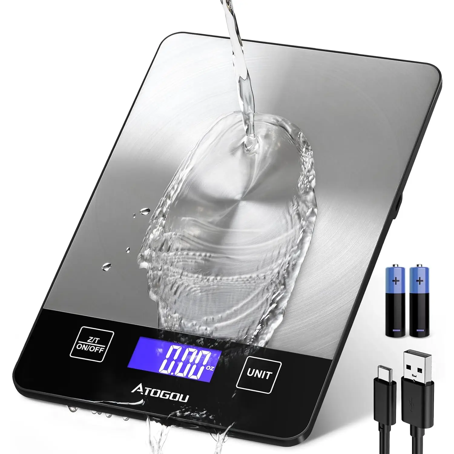 Перезаряжаемые кухонные весы с ЖК-дисплеем с подсветкой, грузоподъемность 33 фунта, зарядка Type-C, из нержавеющей стали, для приготовления пищи, черные
Перезаряжаемые кухонные весы с ЖК-дисплеем с подсветкой, грузоподъемность 33 фунта, зарядка Type-C, из нержавеющей стали, для приготовления пищи, черные