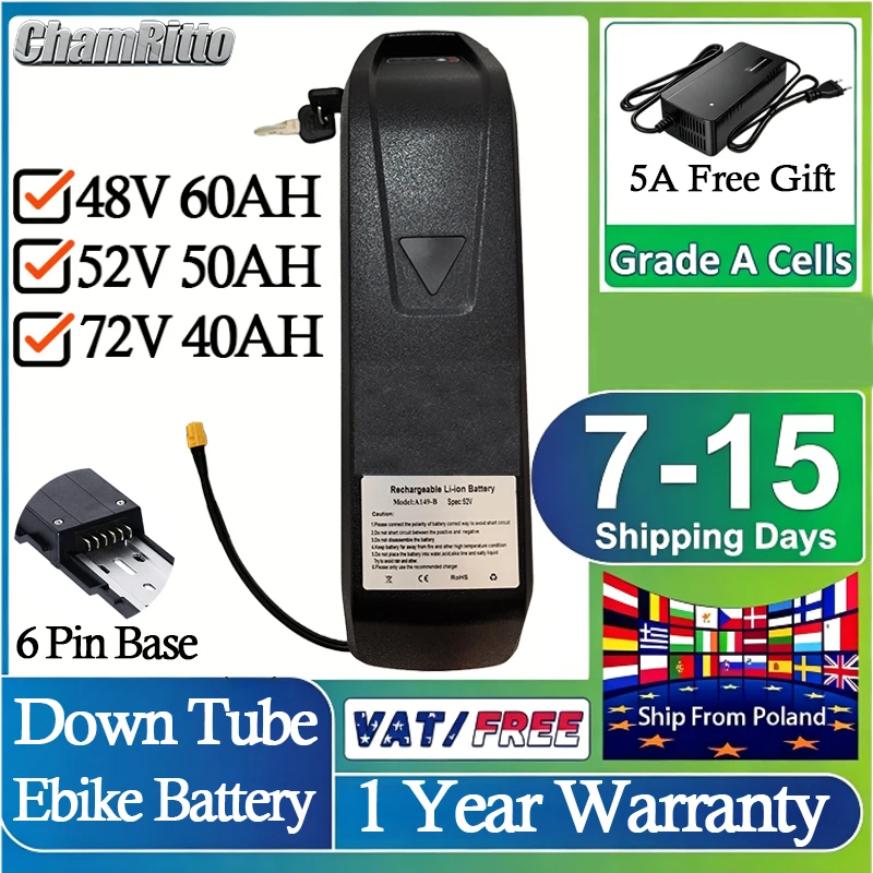 72V 3000w ebike cham-rider High Power kit 48v 52v 2000w Electric bicycle 60V 25ah 30 40ah 50ah 60ah 1000w 2000W Lithium Batterie
72V 3000w ebike cham-rider High Power kit 48v 52v 2000w Electric bicycle 60V 25ah 30 40ah 50ah 60ah 1000w 2000W Lithium Batterie