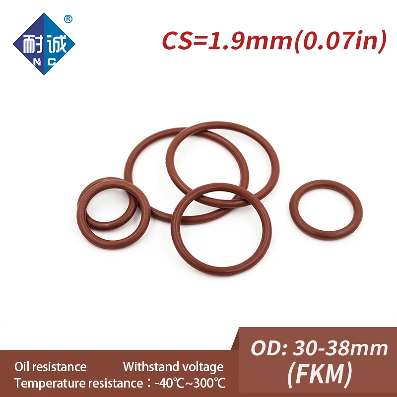 3PCS/Lot Fluorine Rubber Ring Brown FKM O Ring Seal CS1.9mm OD30/31/32/33/34/35/36/37/38*1.9mm O-Ring Seal Ring Gasket Oil
3PCS/Lot Fluorine Rubber Ring Brown FKM O Ring Seal CS1.9mm OD30/31/32/33/34/35/36/37/38*1.9mm O-Ring Seal Ring Gasket Oil