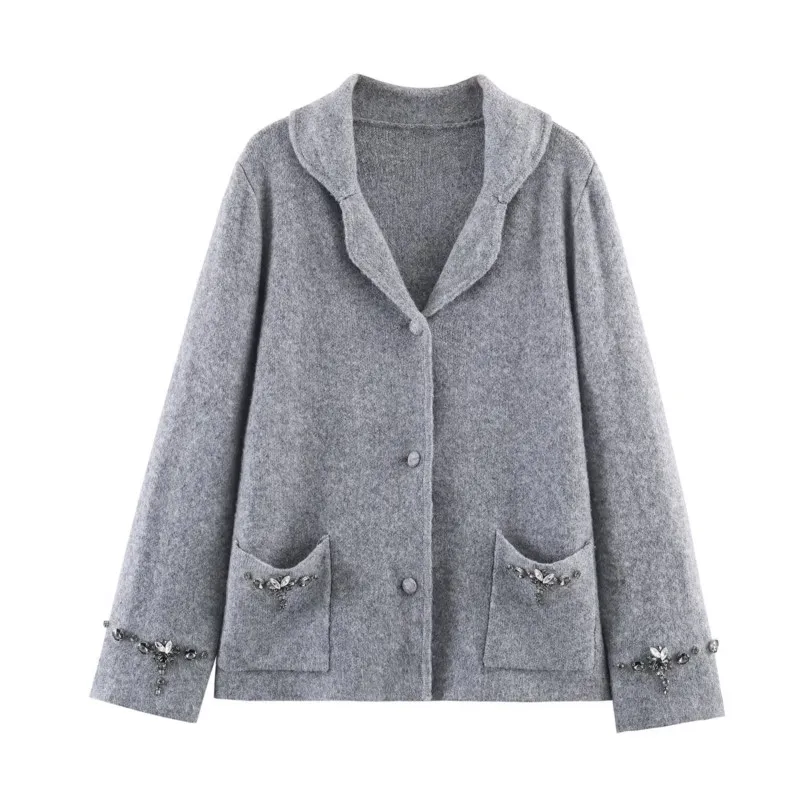 Весенний женский вязаный кардиган с бисером, повседневные однотонные женские вязаные пальто с длинным рукавом и v-образным вырезом на пуговицах, шикарные женские топы
Весенний женский вязаный кардиган с бисером, повседневные однотонные женские вязаные пальто с длинным рукавом и v-образным вырезом на пуговицах, шикарные женские топы
