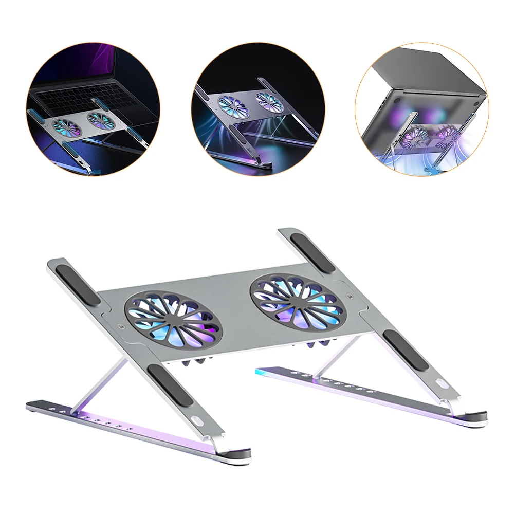 Laptop Cooler Pad Notebook Aluminum Alloy St USB Heat Sink LED Fan Double Circulation Gaming Laptop Cooling Bracket
Laptop Cooler Pad Notebook Aluminum Alloy St USB Heat Sink LED Fan Double Circulation Gaming Laptop Cooling Bracket