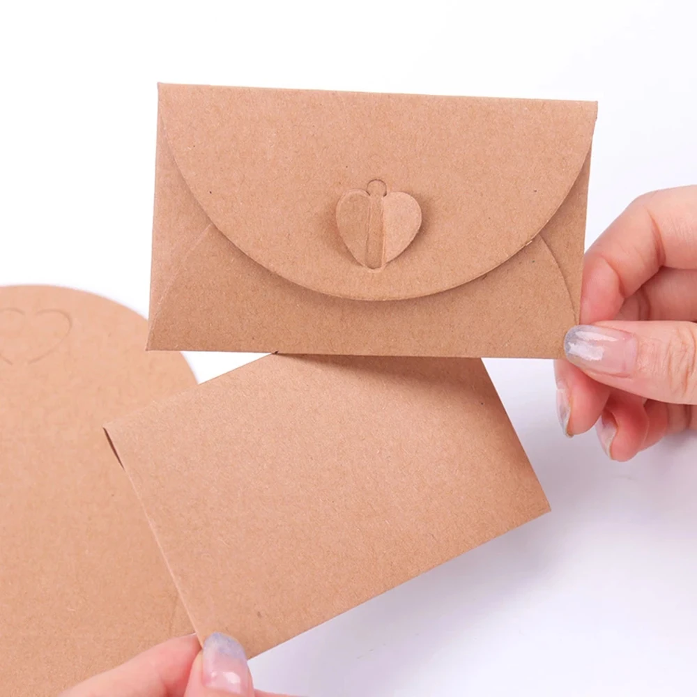 10pcs Gift Card Vintage Handmade Love Button Kraft Paper Envelope Paper Envelopes
10pcs Gift Card Vintage Handmade Love Button Kraft Paper Envelope Paper Envelopes