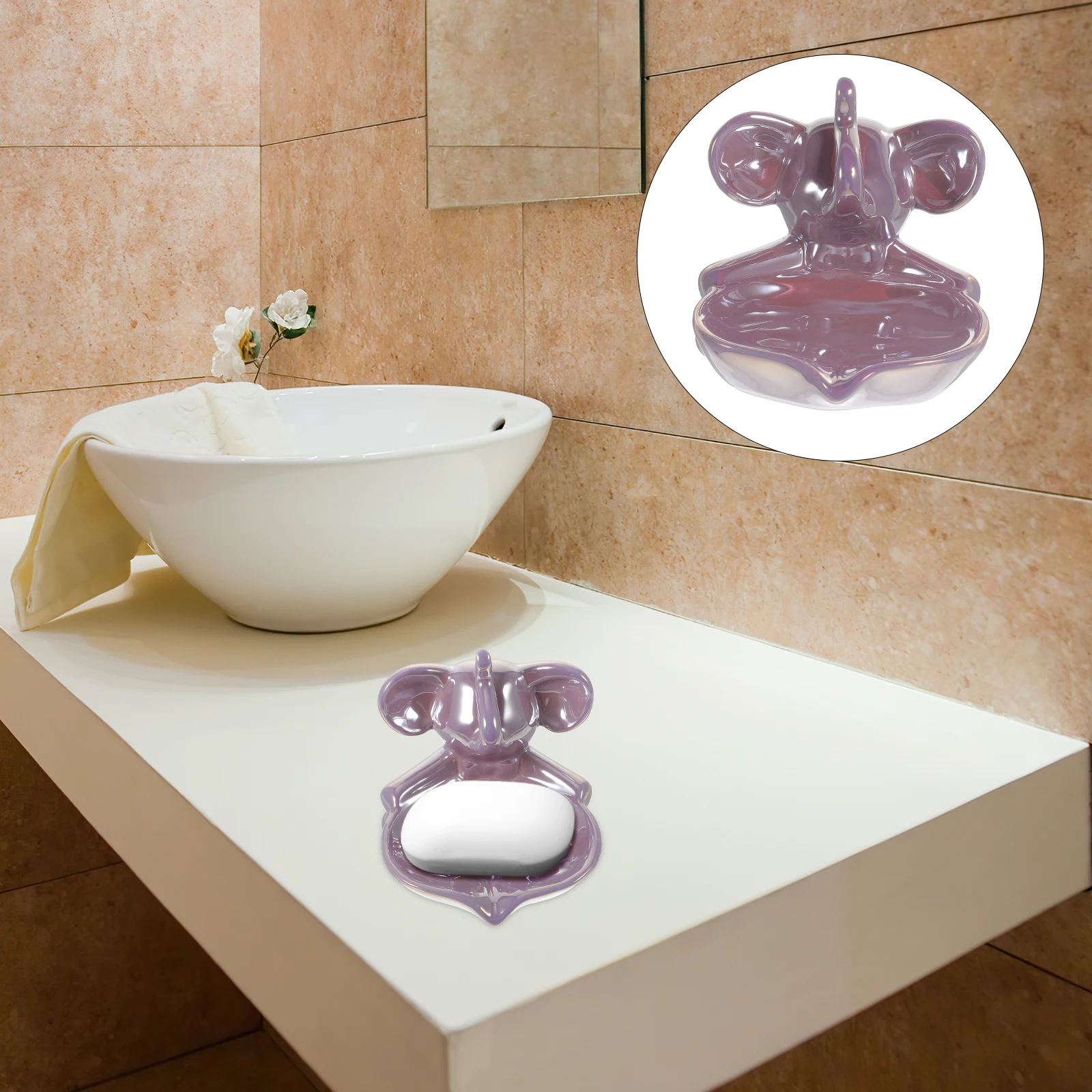 Ceramic Elephant Soap Dish Self Draining Holder Dishes Decorative Case Sponge Ceramics
Ceramic Elephant Soap Dish Self Draining Holder Dishes Decorative Case Sponge Ceramics