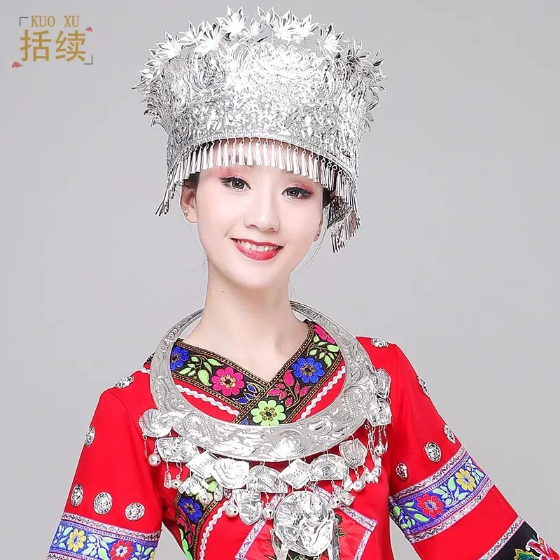 Miao Ethnic Silver Headwear Hat Necklace Silver Jewelry Guizhou Minority Dance Stage Accessories Choir Performance
Miao Ethnic Silver Headwear Hat Necklace Silver Jewelry Guizhou Minority Dance Stage Accessories Choir Performance