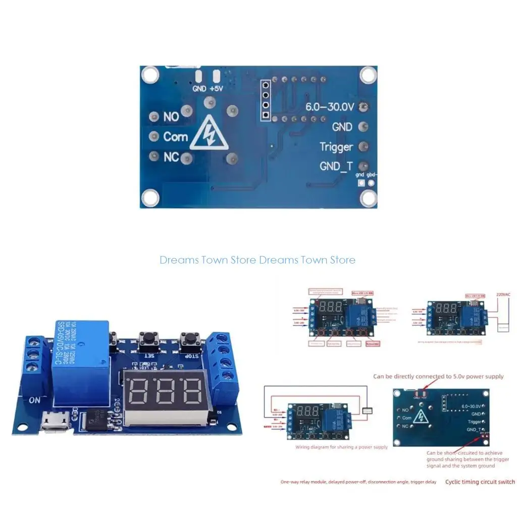 HX6A 1 Channel 5V Module Switching Time Delay Circuit Timer Cycle Adjustable for Home Automation Accessories
HX6A 1 Channel 5V Module Switching Time Delay Circuit Timer Cycle Adjustable for Home Automation Accessories