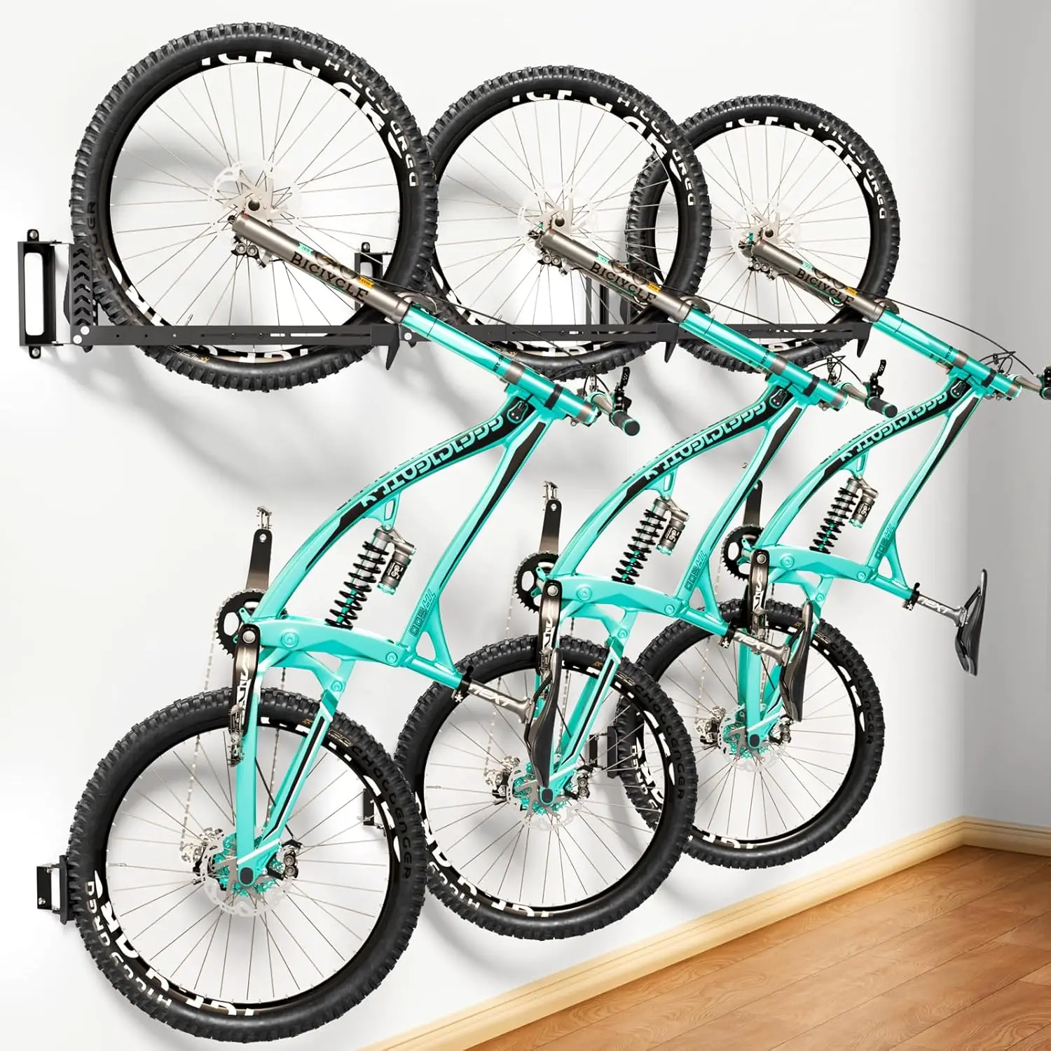 3-Pack Swivel Bike Rack Wall Mount, Space-Saving Vertical Bike Hanger for Garage, Holds up to 77 lbs, No Heavy Lifting Required
3-Pack Swivel Bike Rack Wall Mount, Space-Saving Vertical Bike Hanger for Garage, Holds up to 77 lbs, No Heavy Lifting Required