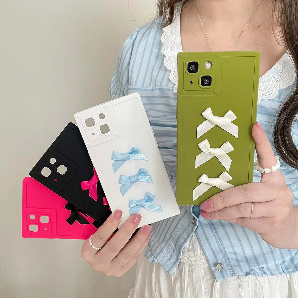 Cute Candy Color Square Silicone Soft Back Covers For iPhone 14 13 12 11 XS Pro Max Plus X XR Shockproof 3D Bowknot Phone Case
Cute Candy Color Square Silicone Soft Back Covers For iPhone 14 13 12 11 XS Pro Max Plus X XR Shockproof 3D Bowknot Phone Case