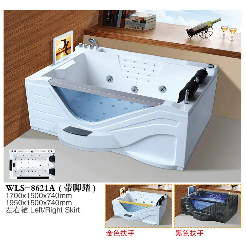 Deluxe Freestanding Double Surfing Massage Tank With Foot Pillow Armrest Acrylic Bathtub Wholesale 8621A
Deluxe Freestanding Double Surfing Massage Tank With Foot Pillow Armrest Acrylic Bathtub Wholesale 8621A