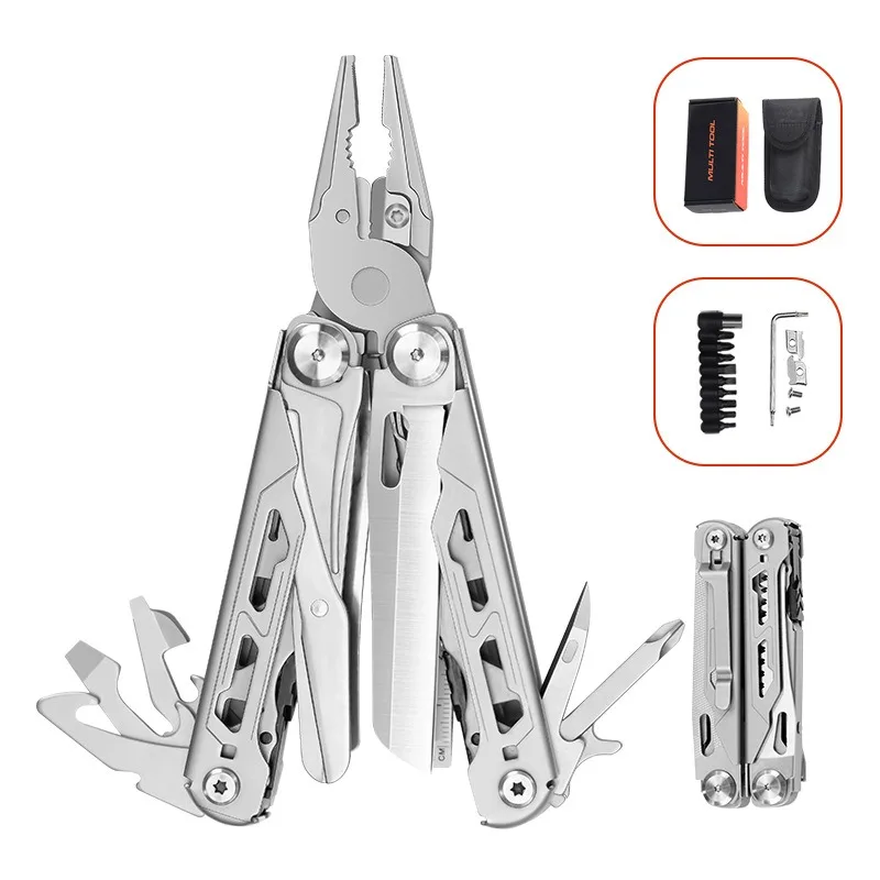 Multi-purpose 30 IN 1 Multi Function Plier with Wire Cutter Outdoor Camping Survival Hand Tools Portable Knife Clamp
Multi-purpose 30 IN 1 Multi Function Plier with Wire Cutter Outdoor Camping Survival Hand Tools Portable Knife Clamp