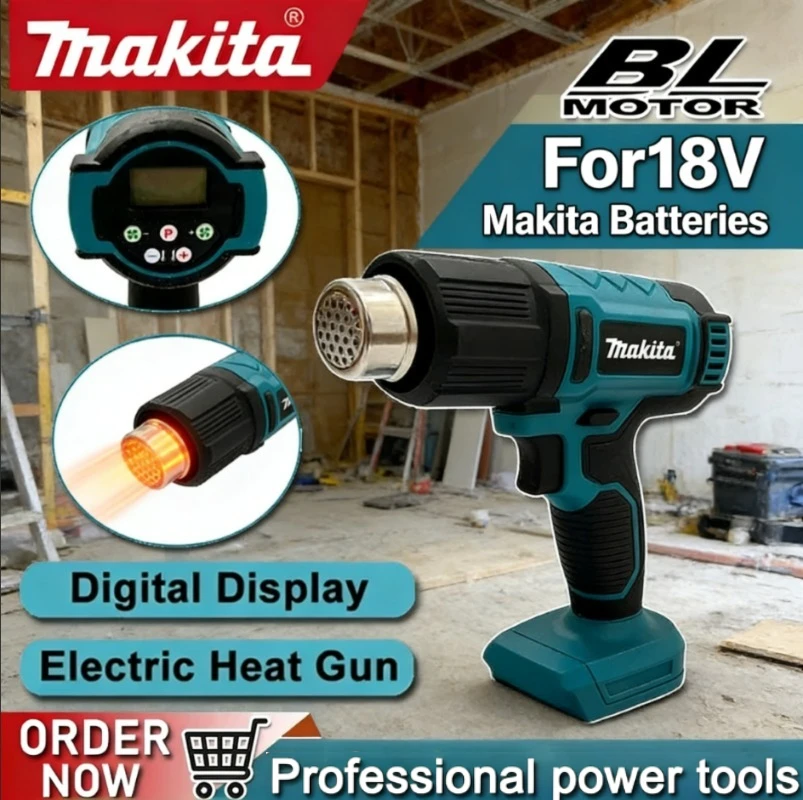 Аккумуляторный инструмент Makita 550 ° Беспроводной ручной термофен с контролем температуры, LED-дисплеем и функцией пайки
Аккумуляторный инструмент Makita 550 ° Беспроводной ручной термофен с контролем температуры, LED-дисплеем и функцией пайки