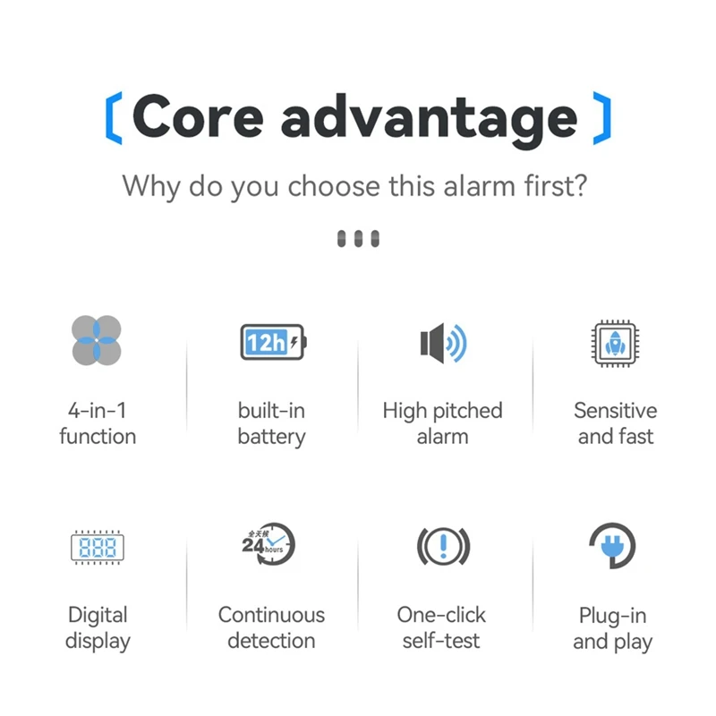 Gas, Carbon Monoxide, Temperature, Humidity Detection with HD Display Safety Alarm for Home Apartments & Villas US PLUG-A21R
Gas, Carbon Monoxide, Temperature, Humidity Detection with HD Display Safety Alarm for Home Apartments & Villas US PLUG-A21R