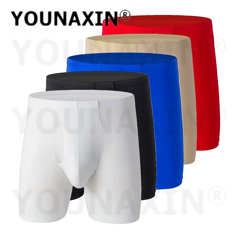 6 Pcs Men's Ice Silk Boxer Briefs Mid Waist Sports Underwear Solid Color Big Size Breathable Long Leg Trunks For Men M L XL 2XL
6 Pcs Men's Ice Silk Boxer Briefs Mid Waist Sports Underwear Solid Color Big Size Breathable Long Leg Trunks For Men M L XL 2XL