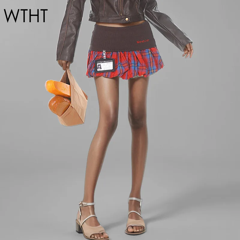 WTHT New Fashion Women's Patchwork Design Embroidery Letter Flower Skirts 2024 Winter Elastic Waist Mini Skirt Female 1LS524
WTHT New Fashion Women's Patchwork Design Embroidery Letter Flower Skirts 2024 Winter Elastic Waist Mini Skirt Female 1LS524
