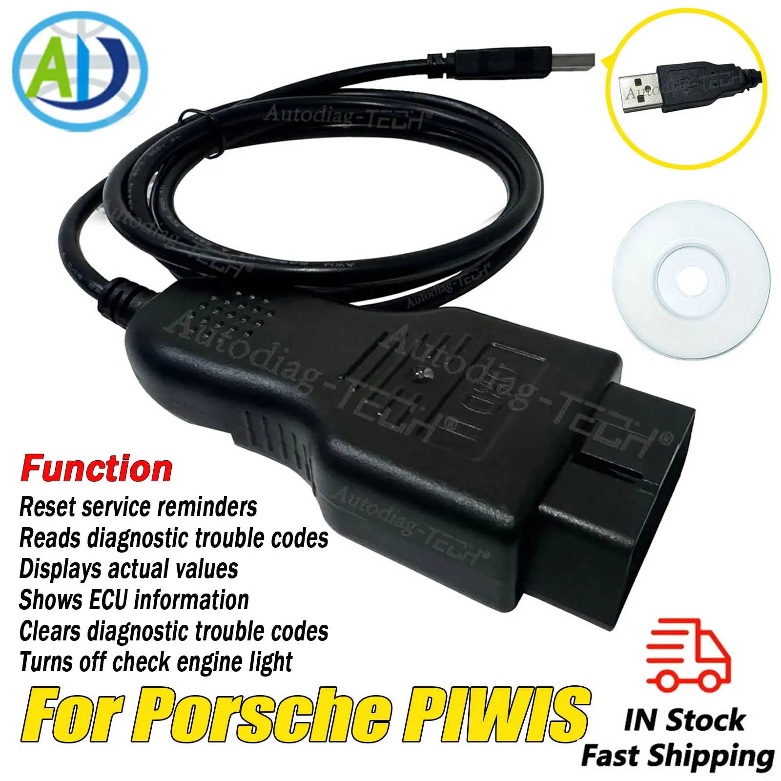 OBD2 Cable For Porsche Piwis Compatible With Windows XP Durametric Software OBDII Scanner Automobile ECU OBD2 Diagnostic Tool
OBD2 Cable For Porsche Piwis Compatible With Windows XP Durametric Software OBDII Scanner Automobile ECU OBD2 Diagnostic Tool