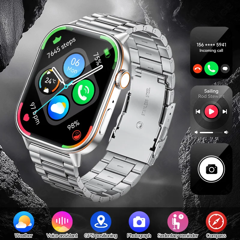 New GPS Military Grade Smart Watch Men Women 2.01" HD AMOLED Compass 420mAh 178+Sport Mode Waterproof Bracelet Smartwatches 2026
New GPS Military Grade Smart Watch Men Women 2.01" HD AMOLED Compass 420mAh 178+Sport Mode Waterproof Bracelet Smartwatches 2026