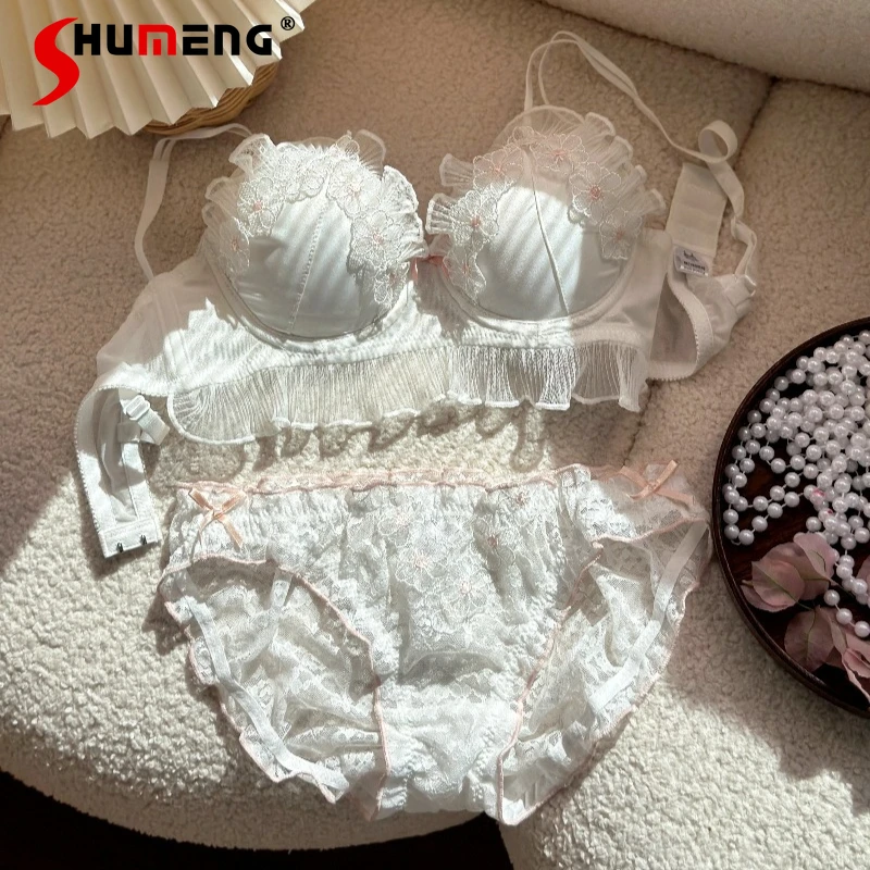 Japanese Style Fresh Pure Desire Intimates Women's Sweet Wireless Small Chest Bra Set Female Push Up Sexy Lace Brief Suits
Japanese Style Fresh Pure Desire Intimates Women's Sweet Wireless Small Chest Bra Set Female Push Up Sexy Lace Brief Suits