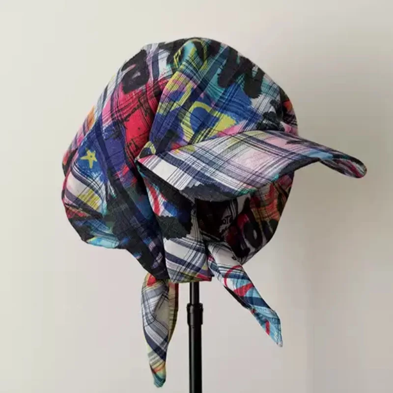 Graffiti Letter Color Plaid Headscarf Cap Unisex Fashionable Hip Hop Peaked Caps American Style Sun Protection Accessories
Graffiti Letter Color Plaid Headscarf Cap Unisex Fashionable Hip Hop Peaked Caps American Style Sun Protection Accessories