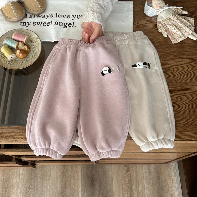 Children's Pants for Puppy Embroidered Thermal Trousers for Autumn and Winter Outdoor Wear with Fleece Casual Pants
Children's Pants for Puppy Embroidered Thermal Trousers for Autumn and Winter Outdoor Wear with Fleece Casual Pants