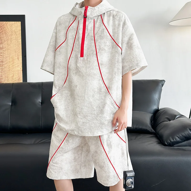 2 Piece Set Plus Size 5XL-M Summer Loose Casual Hooded Sweatshirt and Knee Length Shorts Men's Sport Sets Black/White All Match
2 Piece Set Plus Size 5XL-M Summer Loose Casual Hooded Sweatshirt and Knee Length Shorts Men's Sport Sets Black/White All Match