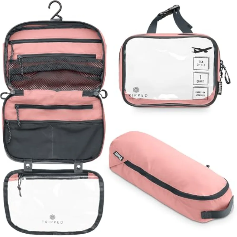 Toiletry Bag Kit Set: Hanging Travel Toiletry Bag + 311 TSA Cosmetic Liquid Bag + Ultralight Accessory Organizer Pouch
Toiletry Bag Kit Set: Hanging Travel Toiletry Bag + 311 TSA Cosmetic Liquid Bag + Ultralight Accessory Organizer Pouch