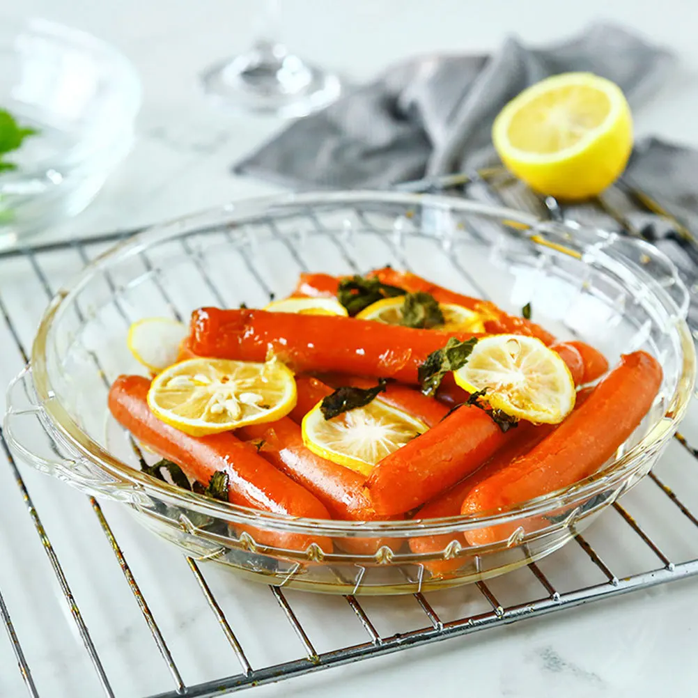 2Pcs Glass Baking Trays Tempered Heat Resistant Thickened Plates Oven Microwave Dishwasher Safe Cooking Food Serving Dishes
2Pcs Glass Baking Trays Tempered Heat Resistant Thickened Plates Oven Microwave Dishwasher Safe Cooking Food Serving Dishes