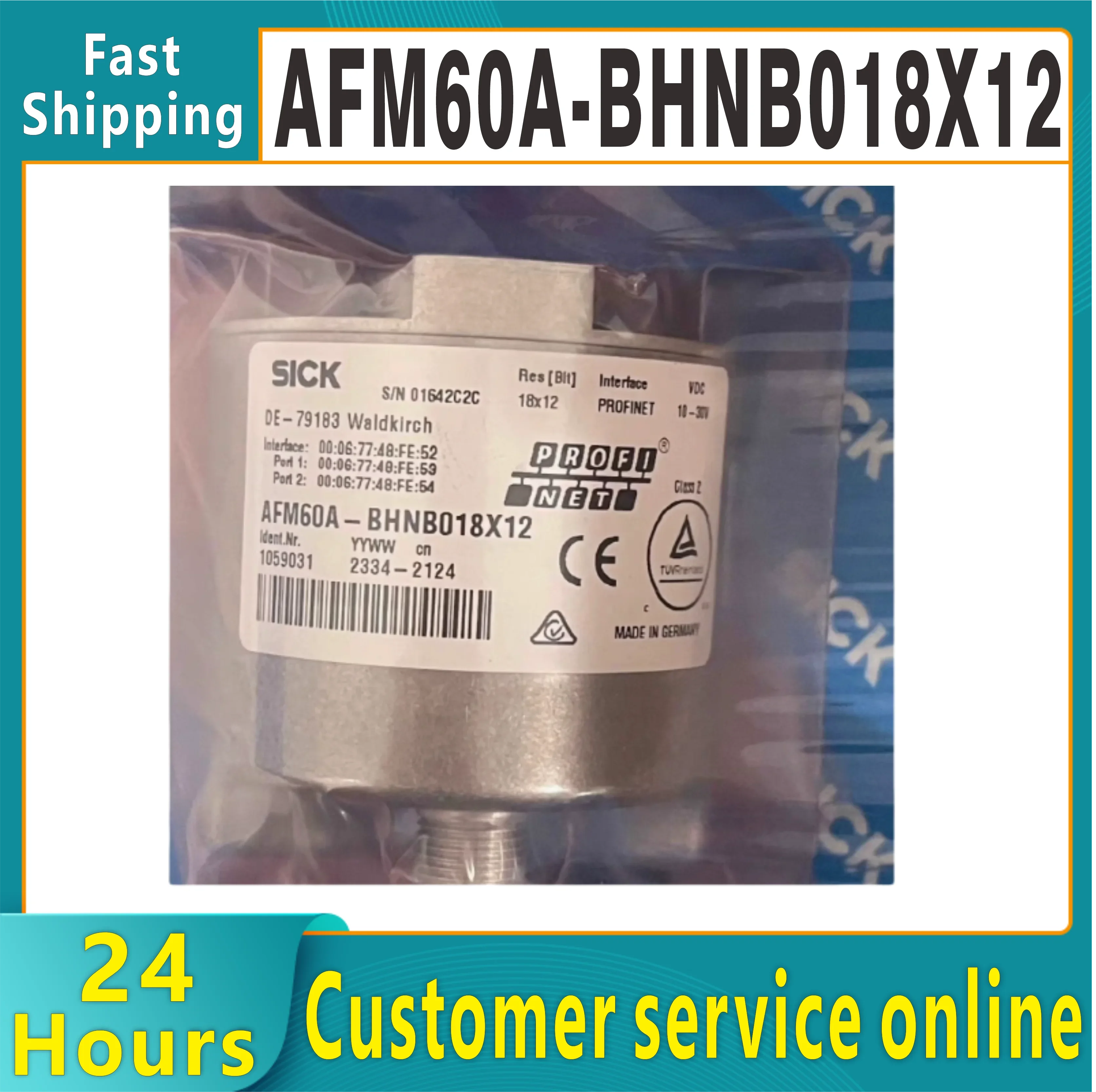 Sick AFM60A-BHNB018x12 Absolute Value Encoder 1059031
Sick AFM60A-BHNB018x12 Absolute Value Encoder 1059031