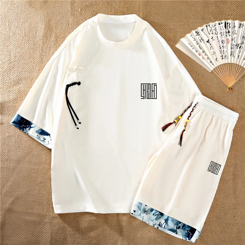 New Summer Fashion Trendy Comfortable Breathable Short Sleeve T-Shirt Set Men's Casual Loose Sports Plus Size Two-Piece Set
New Summer Fashion Trendy Comfortable Breathable Short Sleeve T-Shirt Set Men's Casual Loose Sports Plus Size Two-Piece Set