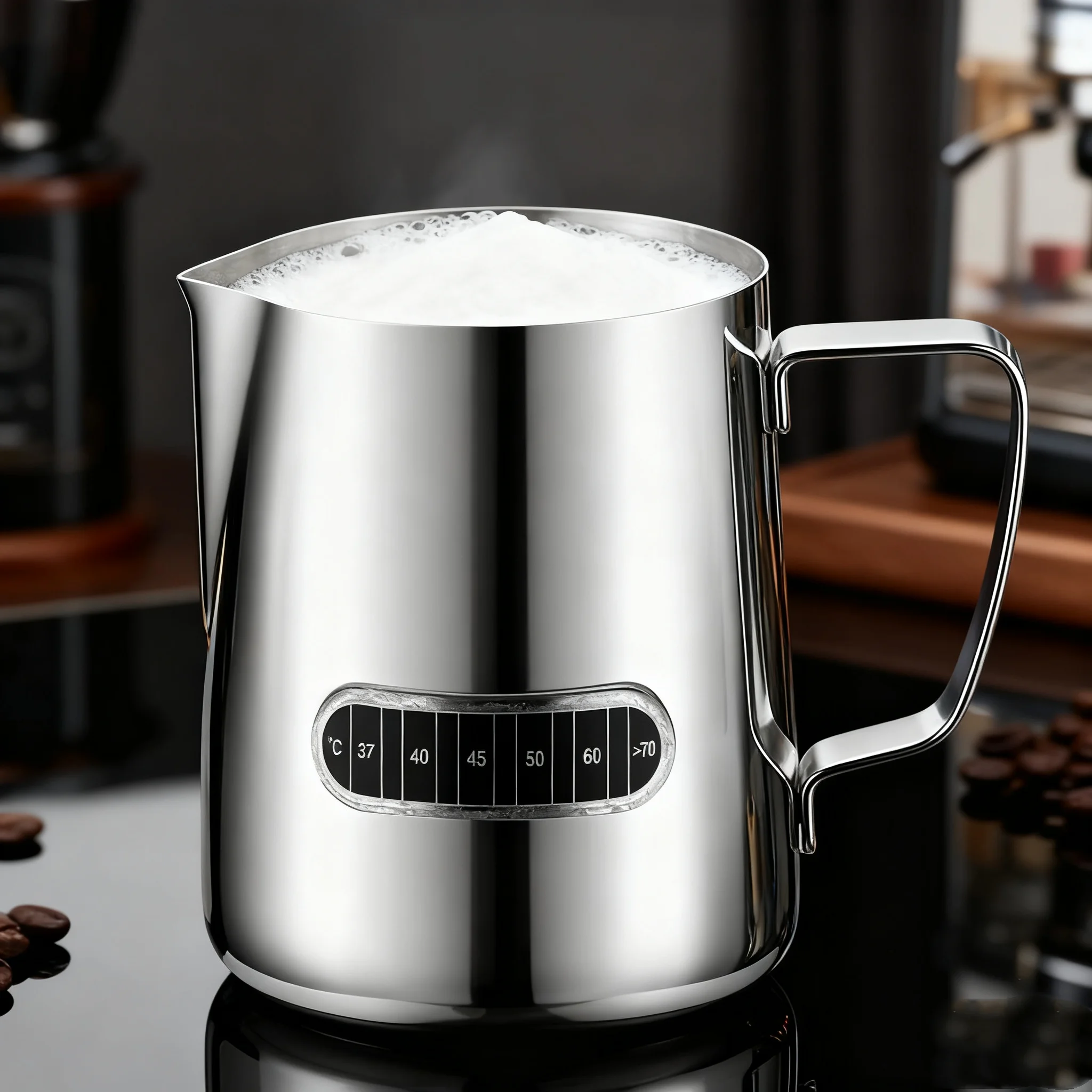 Stainless Steel 350ML/600ML Milk Frothing Pitcher Temperature Display Milk Frother Pitcher Jug Cup for Latte Art Barista Kitchen
Stainless Steel 350ML/600ML Milk Frothing Pitcher Temperature Display Milk Frother Pitcher Jug Cup for Latte Art Barista Kitchen