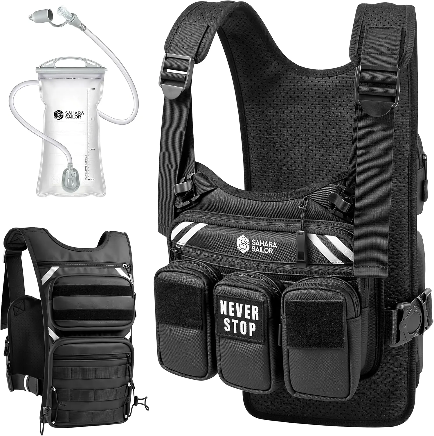 Running Hydration Vest with 2L Water Bladder for Women Men, Breathable Chest Pack for Jogging Trail Hiking
Running Hydration Vest with 2L Water Bladder for Women Men, Breathable Chest Pack for Jogging Trail Hiking