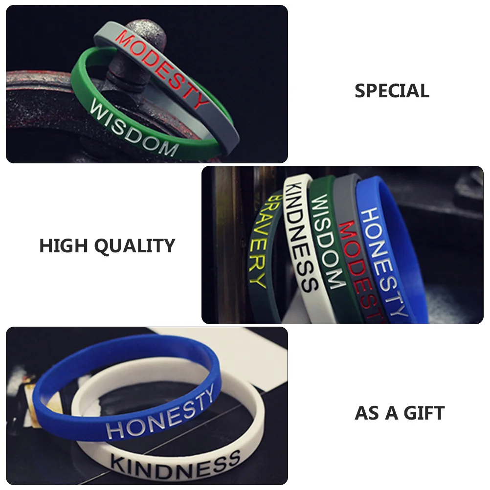 5pcs Silicone Bracelets Unisex English Letter Design Comfortable Wristbands For Sports Fitness Durable Gift Inspirational Hand
5pcs Silicone Bracelets Unisex English Letter Design Comfortable Wristbands For Sports Fitness Durable Gift Inspirational Hand