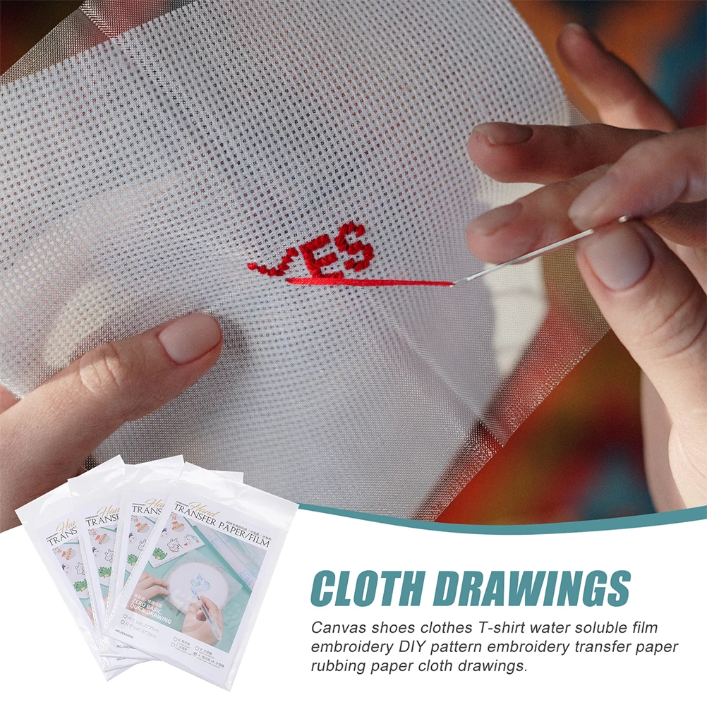 1 set Transfer Water Soluble Stabilizer 25x25cm Embroidery Water Soluble Stabilizers DIY Canvas T Shirts Shoes Fabrics
1 set Transfer Water Soluble Stabilizer 25x25cm Embroidery Water Soluble Stabilizers DIY Canvas T Shirts Shoes Fabrics