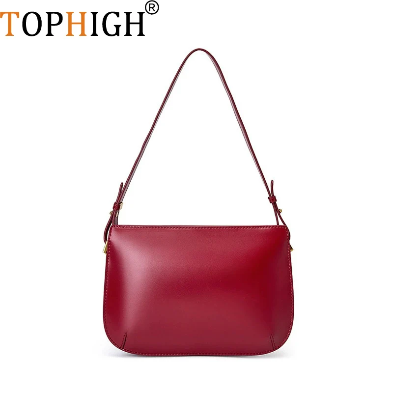 TOPHIGH Genuine Leather Red Shoulder Tote Bag Woman Minimalist Crossbody Bag Cowhide Handbags Female Luxury Designer Armpit Bag
TOPHIGH Genuine Leather Red Shoulder Tote Bag Woman Minimalist Crossbody Bag Cowhide Handbags Female Luxury Designer Armpit Bag