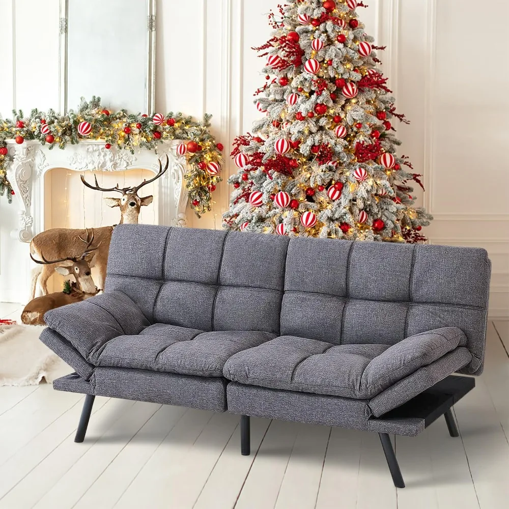 Futon Sofa Bed Convertible Futon Couch Sleeper,Memory Foam Modern Love seat,Small Splitback Sofa with Adjustable Armrests Backr
Futon Sofa Bed Convertible Futon Couch Sleeper,Memory Foam Modern Love seat,Small Splitback Sofa with Adjustable Armrests Backr
