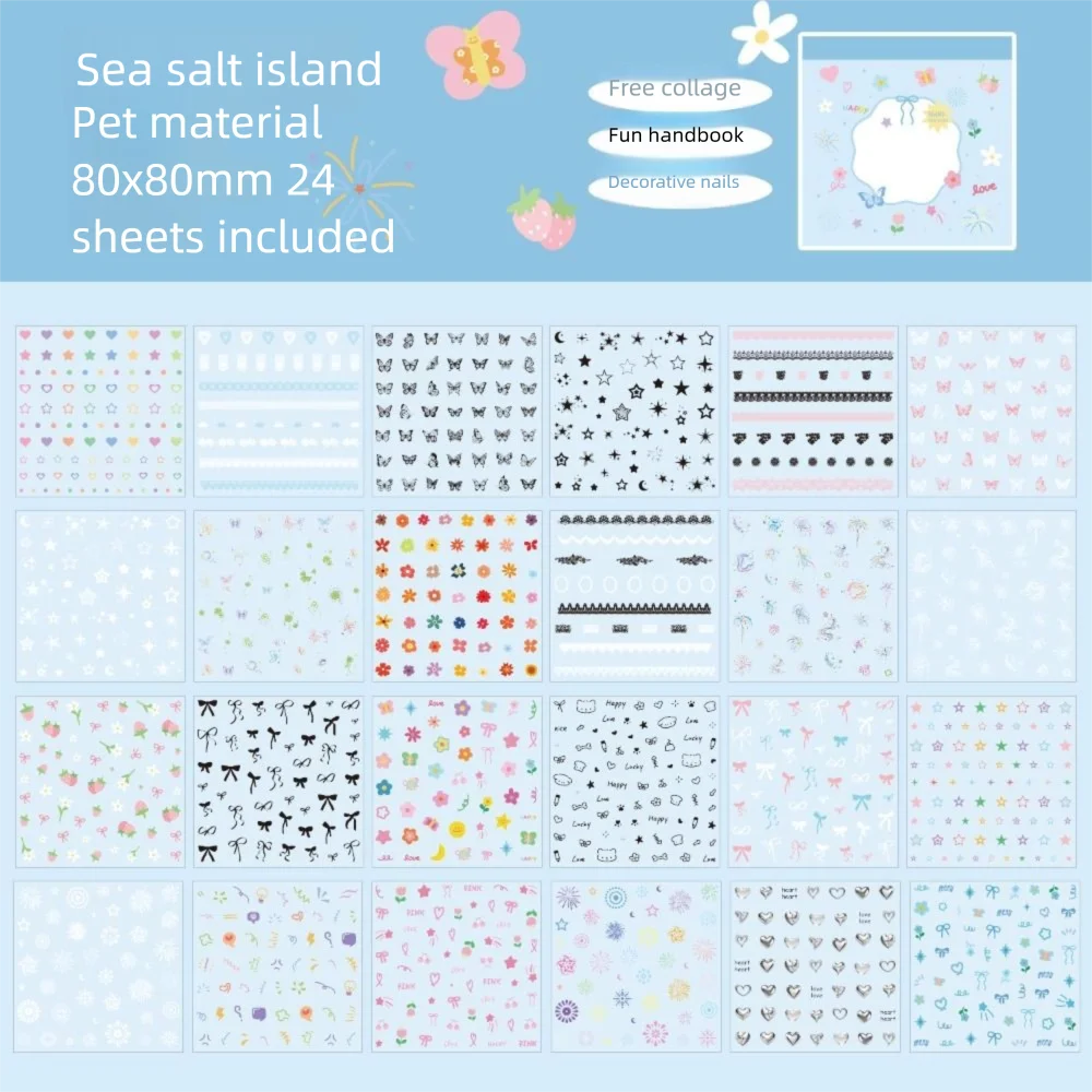 24pcs New No-Repeat Nail Sticker Self Adhesive Multifunction Cartoon Stickers DIY Cup Stickers For Nail Art
24pcs New No-Repeat Nail Sticker Self Adhesive Multifunction Cartoon Stickers DIY Cup Stickers For Nail Art