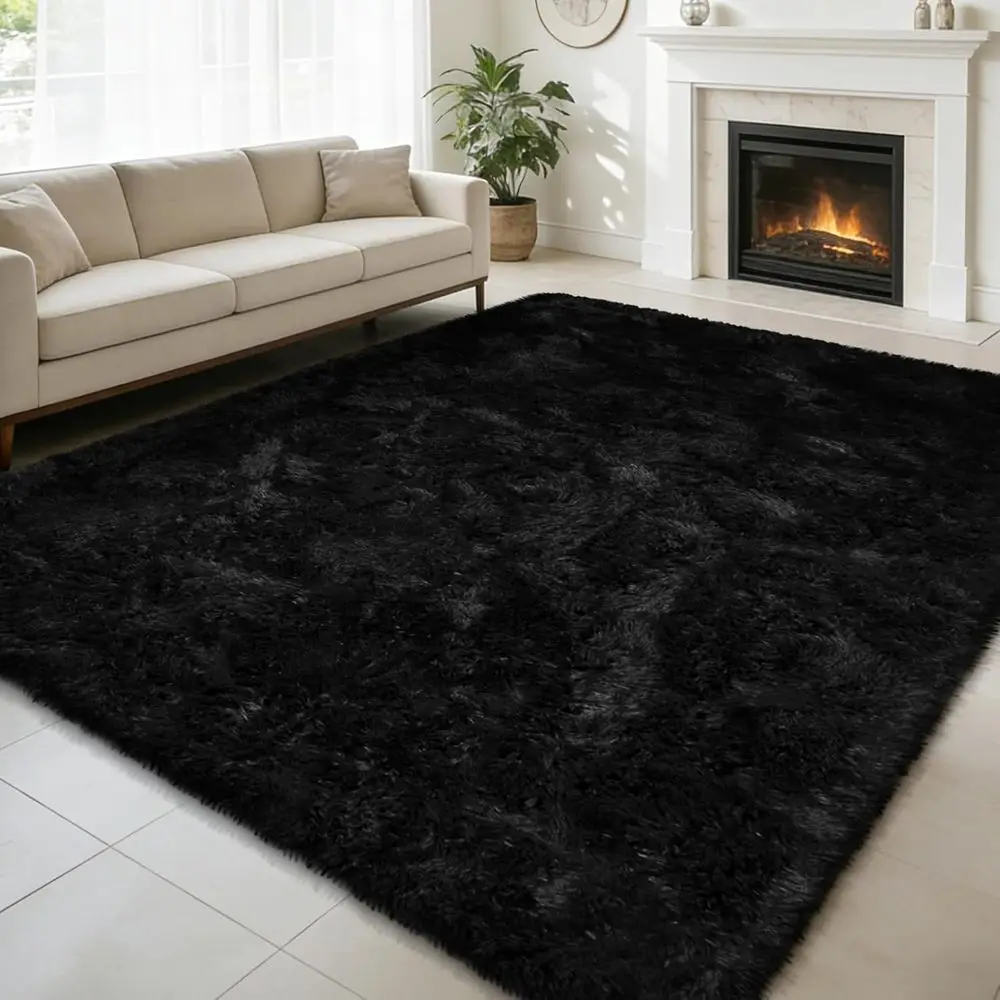 Ultra Sot luy Area Rugs or Bedroom Living Room 10x14, Nursery Rug, Non-Slip Carpet or Kids Dorms Decor, Shaggy Bede Rug, Black
Ultra Sot luy Area Rugs or Bedroom Living Room 10x14, Nursery Rug, Non-Slip Carpet or Kids Dorms Decor, Shaggy Bede Rug, Black