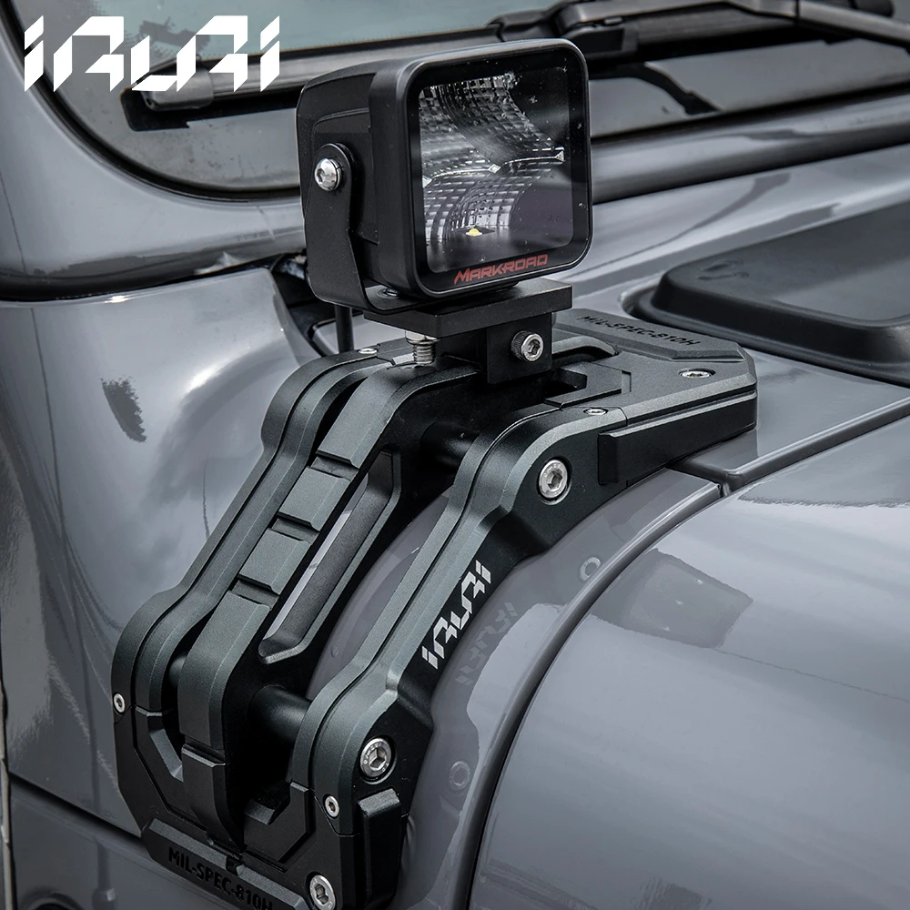 IRURI aluminum Alloy Spotlight Bracket, Auxiliary Light Mount for Jeep Wrangler, Fits Jeep Wrangler JL/JT
IRURI aluminum Alloy Spotlight Bracket, Auxiliary Light Mount for Jeep Wrangler, Fits Jeep Wrangler JL/JT