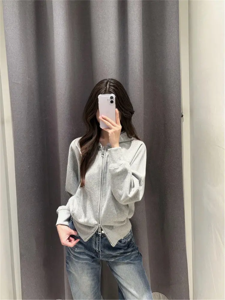 American Style Fleece Lined Double Zipper Hooded Cardigan Women's Thickened Slimming Waistcoat Outerwear for Autumn Winter
American Style Fleece Lined Double Zipper Hooded Cardigan Women's Thickened Slimming Waistcoat Outerwear for Autumn Winter