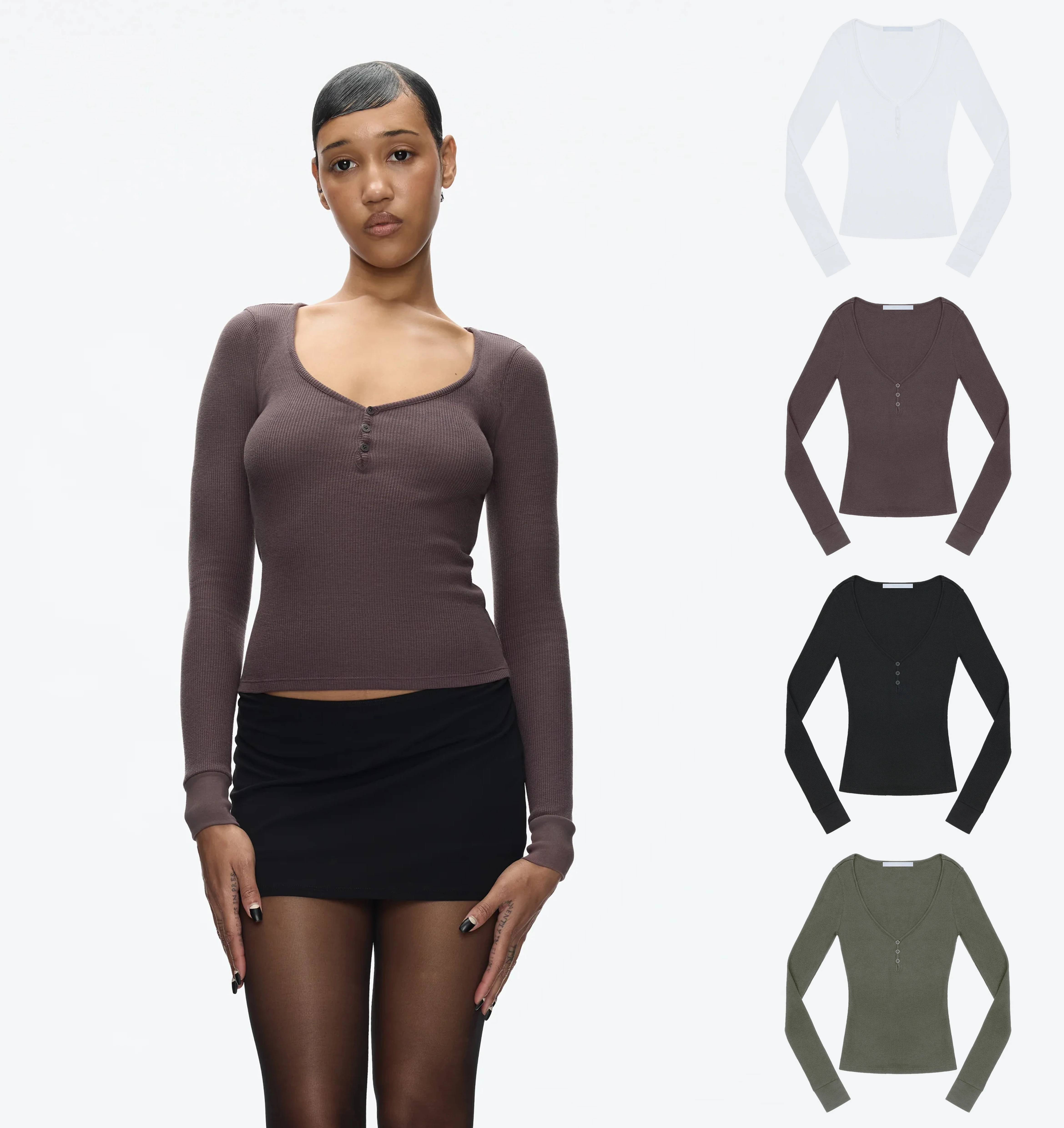 Tank Autumn and Winter Warm Long-Sleeved Top, Women's Slim-Fit American Retro Hot Girl Style Base Shirt, Deep V Button Base Shirt, Skin-Fitting and Figure-Flattering Sexy Top
Tank Autumn and Winter Warm Long-Sleeved Top, Women's Slim-Fit American Retro Hot Girl Style Base Shirt, Deep V Button Base Shirt, Skin-Fitting and Figure-Flattering Sexy Top