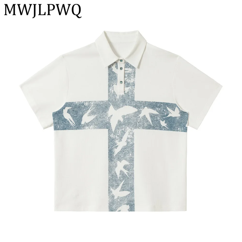 MWJLPWQ Male Distressed Print T-shirts Regular Shoulder Short-Sleeve Streetwear Lapel Slim Fit Casual Tops Summer Chic 15157
MWJLPWQ Male Distressed Print T-shirts Regular Shoulder Short-Sleeve Streetwear Lapel Slim Fit Casual Tops Summer Chic 15157