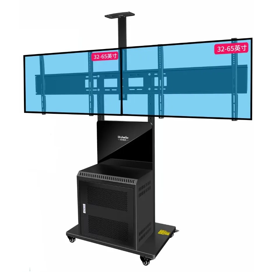 ZJW STLF Advanced Black Load Capacity 100kg/110lbs Mobile Tv Cart 65 InchesLeft and Right Screen Multi-screen Double Screen TV
ZJW STLF Advanced Black Load Capacity 100kg/110lbs Mobile Tv Cart 65 InchesLeft and Right Screen Multi-screen Double Screen TV