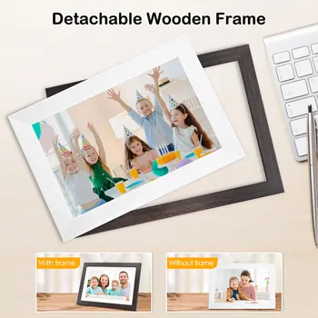 CNCBSR Digital Picture Frame 10 Inches Share Video Clips Photos Instantly via Email or App Automatic Picture Rotation