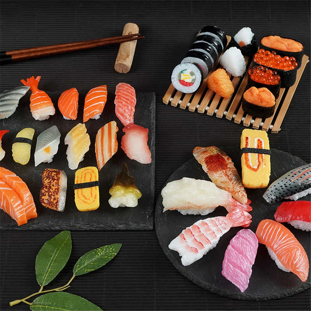 Japanese Cuisine food props hotel restaurant store shop decoration fake Simulation rice shrimp Salmon fish fillet slices sushi
Japanese Cuisine food props hotel restaurant store shop decoration fake Simulation rice shrimp Salmon fish fillet slices sushi