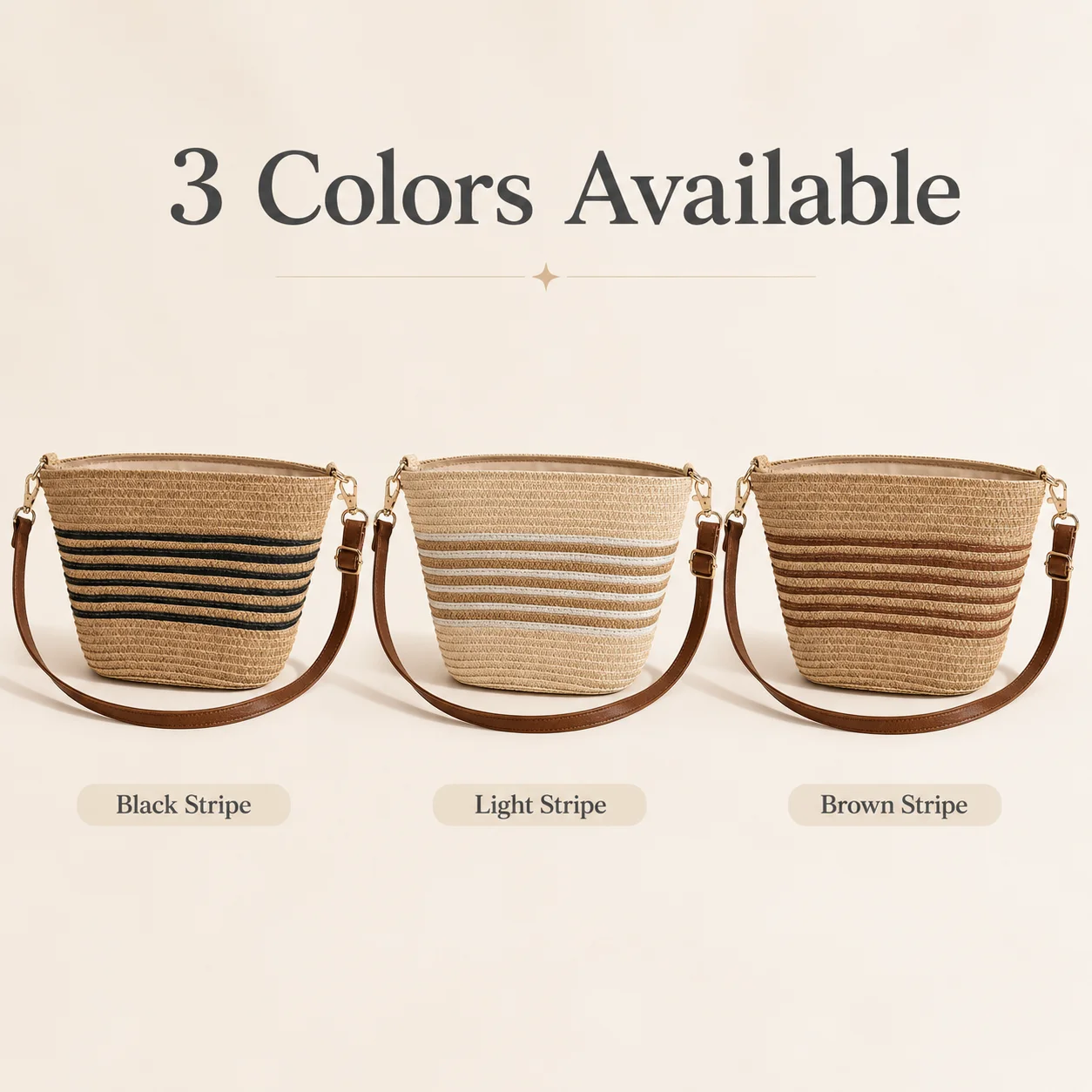 Women Striped Straw Crossbody Bag Summer Beach Woven Bucket Bag Casual Adjustable Strap Shoulder Handbag
Women Striped Straw Crossbody Bag Summer Beach Woven Bucket Bag Casual Adjustable Strap Shoulder Handbag