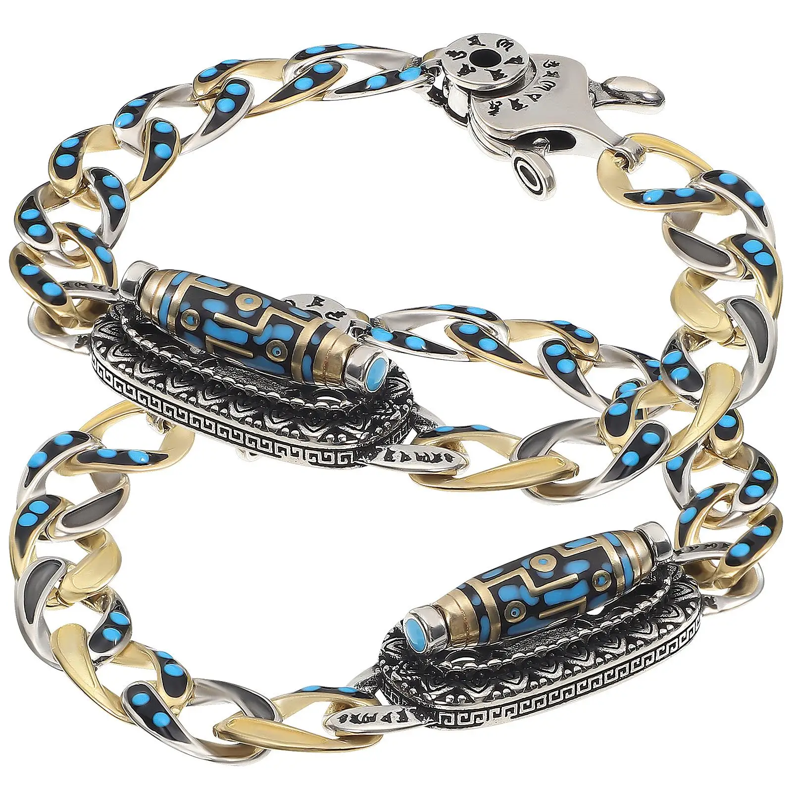 2 Pcs Copper Turquoise Wrist Bracelet Bracelet 20cm Tibetan Style H Chain Wristb Wrist Decoration for Men Women
2 Pcs Copper Turquoise Wrist Bracelet Bracelet 20cm Tibetan Style H Chain Wristb Wrist Decoration for Men Women