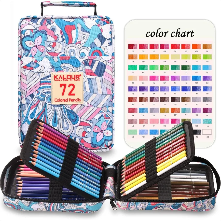 Premium Colored PencilsSet of 72 Colors Artists Soft Core with Vibrant Color with Zipper Slot Pencil Case Ideal for Drawing Ske
Premium Colored PencilsSet of 72 Colors Artists Soft Core with Vibrant Color with Zipper Slot Pencil Case Ideal for Drawing Ske